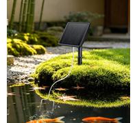 AOYEBO Aérateur de bassin solaire avec chargement USB, kit de pierre d'air 1 à 4 pour poissons
