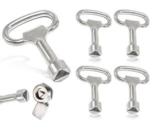 AOYEGIC Lot de 4 clés triangulaires universelles pour robinet ouille à 3 pans pour poteaux de barrière,clé triangulaire pour poubelle aération,pour armoire de compteur d'eau