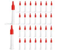 Aoyfuwell Lot de 60 embouts de cartouche en silicone transparent, pointes de rechange pour mastic en silicone, embouts d'étanchéité, réutilisables, outil de finition pour bricolage, cuisine et salle