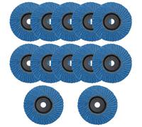 Aoyswuz 12 Pièces 76 mm Disque à Lamelle Meuleuse 60 Grain Disques Abrasifs à Lamelles Trou Central de 10 mm pour Enlever Ebavure, Polissage, Rouille