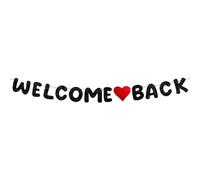 AOZUO Bannière « Welcome Back » à paillettes - Décorations de fête de bienvenue à la maison - Fournitures de fête pour collègues, retraite, salle de classe