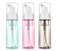 AOZUO Lot de 3 flacons à pompe en mousse de 60 ml/2oz - Distributeur de mousse de voyage vide rechargeable - Flacon pompe en mousse de voyage pour savon à main, nettoyage des cils, shampooing, lavage