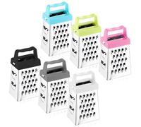 AOZUO Lot de 6 mini râpes à fromage avec poignée | Râpe en acier inoxydable pour râper l'ail, la muscade, le chocolat, le parmesan, passe au lave-vaisselle, 2,5 x 3,68 cm