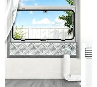 Aozzy 100CM kit calfeutrage climatiseur pour portes fenetre, 3couches aluminium&coton&Oxford, Joint de100% étanche à l'air, isolant, anti-fuite d'air froid, meilleure performance de refroidissement