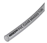 AP Automotive - Tuyau flexible en PVC transparent renforcé tressé de 6 mm (1/4") - Air, eau, huile, gaz, qualité alimentaire - 10 mètres