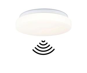 Ap Luiana Hf-Sen Ip44 Led 16,5w Whitesel 280mm Blanc 230v Plastique