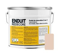APARA Enduit décoratif, rénovation rapide, 2 en 1, lisse et décore sur plâtre, peintures, crépis, fibres, toile de verre 15 Kg Seigle