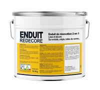 APARA Enduit décoratif, rénovation rapide, 2 en 1, lisse et décore sur plâtre, peintures, crépis, fibres, toile de verre 15 Kg Blanc