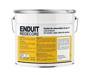 APARA Enduit décoratif, rénovation rapide, 2 en 1, lisse et décore sur plâtre, peintures, crépis, fibres, toile de verre 10 x 15 Kg Blanc