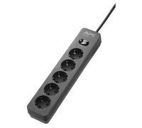 APC Essential Surgearrest PME5B - Protection contre les surtensions - CA 220/230/240 V - 2300 watt - connecteurs de sortie : 5 - 1.52 m cordon - Allemagne - noir