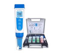Apera Instruments PC60 Testeur de poche multi-paramètres pH/EC/TDS/salinité avec sonde remplaçable, étanche, ± 0,01 pH/1% de précision, -2,00-16,00 pH ; 0-20,00 mS/cm, capteur de température ± 0,5 °C