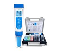Apera Instruments PH60F Testeur de pH de poche de qualité supérieure, électrode plate remplaçable pour test de pH tissu/papier/peau, précision de pH ± 0,01, plage de pH -2,00-16,00, capteur de température ± 0,5 °C