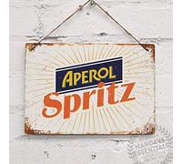 Aperol Spritz Vintage Cocktail Prosecco Plaque en métal Poster Metal Decor Metal Peinture Sticker Mural Vintage Plaque en étain 20 x 30 cm