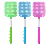 Apette à Mouche,Tapette à Mouches Extensible,Tapette à Mouche Manuelle TéLescopique，Portable Tapettes Anti Moustique,pour NtéRieur Jardin Mouches Moustiques Insectes(Rouge, Noir,Vert，26-72cm)