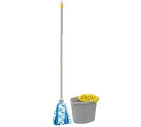 Apex Set Complet Lave-Vaisselle avec Seau 12 litres, essoreur, vadrouille et poignée 120 cm
