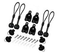 APGLSXY Ensemble de fixation pour écran d'ombrage de jardin, attaches élastiques à boule avec supports de capuchon et vis pour stores de terrasse extérieurs et écrans de porche, prise de terrasse