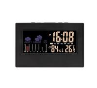 APGLSXY Horloge calendrier multifonction avec écran couleur et station météo avec moniteur de température et d'humidité, alarme, design mural, horloge météo ingénieuse pour la maison