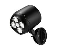 APGLSXY Lampe de sécurité extérieure à 4 LED 8 W avec détecteur de mouvement automatique marche/arrêt étanche pour cour, garage, lumière de porche du soir au matin