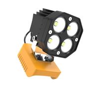 APGLSXY Lampe de travail LED 40 W pour batterie au lithium 18-20 V, 6000 lumens, lampe portable de construction de camping avec protections IP56 et tête flexible