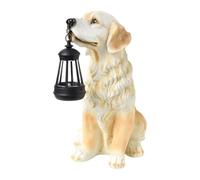 APGLSXY Lampe solaire décorative en forme de chien pour cour, terrasse, pelouse, statue en résine imperméable illumine la nuit