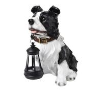 APGLSXY Lampe solaire décorative en forme de chien pour cour, terrasse, pelouse, statue en résine imperméable illumine la nuit