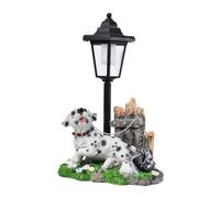 APGLSXY Statue de jardin en forme de chien à énergie solaire avec résine artisanale pour décoration extérieure, sculpture d'art de jardin, décoration élégante