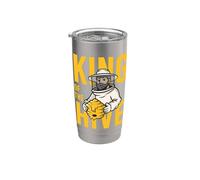 Apiculteur King of the Hive Men Apiculture Dad Honeybee Bee Gobelet isotherme en acier inoxydable double paroi