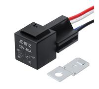 APIELE Relais 12V 40A Voiture Relais 4 Pin SPST Étanche Disjoncteur pour Installation Électrique Disjoncteur Automatique Surcharge avec 12AWG Faisceau de Câbles et pour Camions Bateaux Automobiles