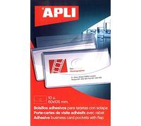 APLI 02579 - Pochettes autocollantes pour cartes de visite avec rabat 10 unités
