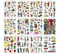 APLI 100630 - Lot de 12 pochettes de gommettes thématiques.