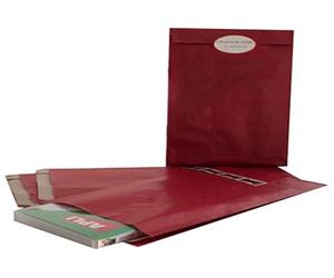 Apli 101652 250 Enveloppes Pochettes Cadeau, 32cm x 18cm x 6cm, Kraft Rouge
