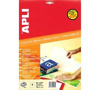 APLI 10230 - Couvre-livres en feuilles repositionnables pour recouvrir et protéger les livres - 241,3x333 mm - Transparent - 10 feuilles.