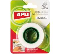 APLI 11168 Ruban adhésif invisible 19 mm x 33 m