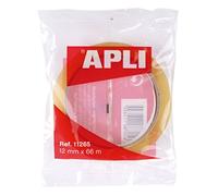 Apli Ruban Adhésif Transparent 12 mm x 66 mm - Adhérence Forte - Adhésif sans Bruit Transparent G