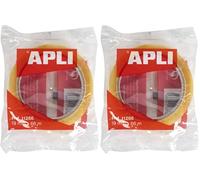 Apli 11266 - Ruban adhésif transparent 19 mm x 66 m (Lot de 2)