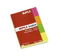 APLI 11286 - Marque-pages adhésifs - 50 x 20 mm - 4 couleurs - 40 feuilles par couleur