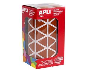 APLI 11496 - Gommettes Triangulaires en rouleau - Couleur : Marron - Dimension : 20mm