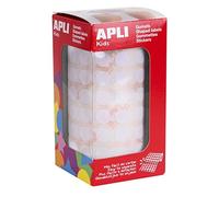 Apli 11903 - Gommettes Rondes en rouleau - Couleur : Blanc - Dimension : 10,5 mm