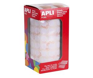 Apli 11903 - Gommettes Rondes en rouleau - Couleur : Blanc - Dimension : 10,5 mm