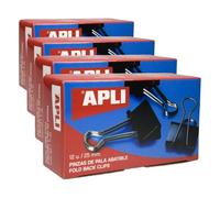 Apli 11949 Boîte de 12 pinces à clip 25mm (Lot de 4)