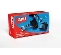 Apli 11950 Boîte de 12 pinces à clip 32mm