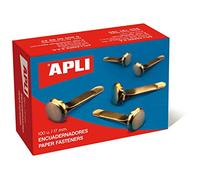 Apli 12283 - Boîte de 100 attaches Parisiennes dorées - 12mm