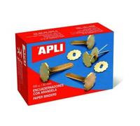 APLI 12288 Boîte de 100 Attaches parisiennes avec oeillets 50 mm