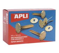 APLI 12577 Boîte de 100 Attaches parisiennes avec oeillets 25 mm
