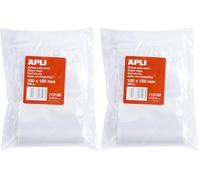 APLI 13128 Lot de 200 sacs en plastique à fermeture automatique, 100 x 150 mm