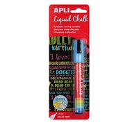 Apli 13955 - Marqueur Craie Liquide Effaçable Pointe Ronde Écriture Bleue Diàmètre 5.5mm