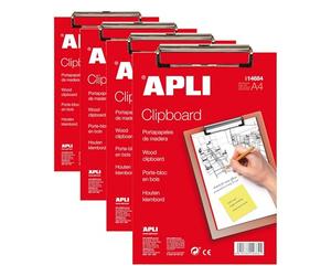 APLI 14684 - Porte-bloc en bois 210 x 297 mm (Lot de 4)