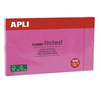 APLI 15003 Funny Notes adhésives 125 x 75 mm Bloc de 100 notes autocollantes Rose fluo