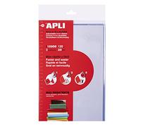 APLI 16956 Lot de 3 protège-livres avec rabat réglable en PVC. Dimensions : 280 mm, 120 µ.