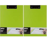 Apli 17207 - Porte-blocs avec Rabat Premium Vert A4 (Lot de 2)